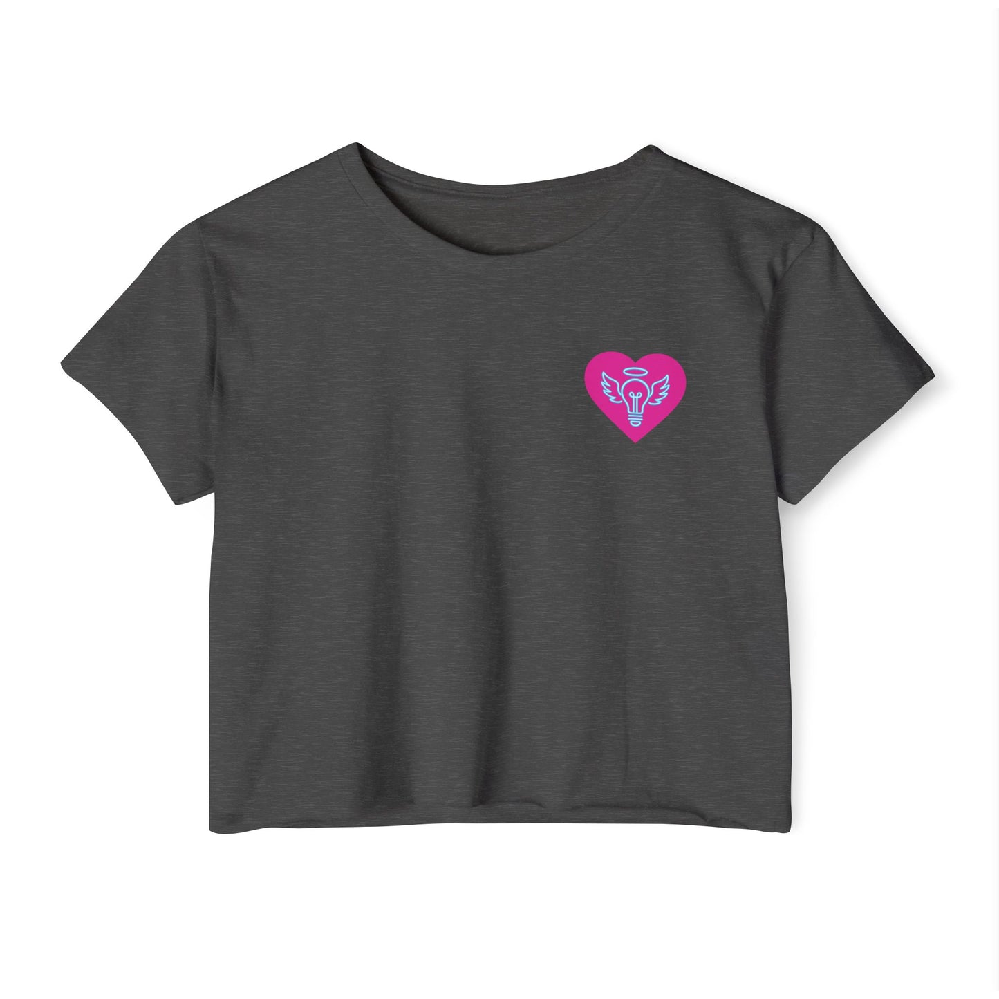 Women's crop top heart t-shirt