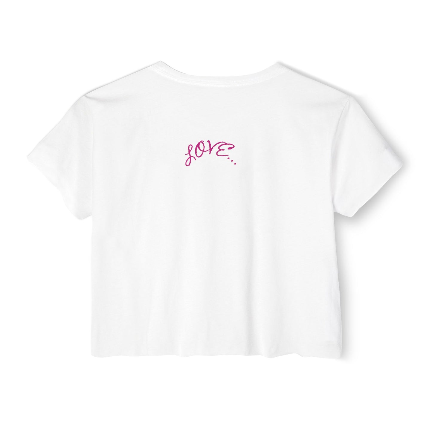 Women's crop top heart t-shirt