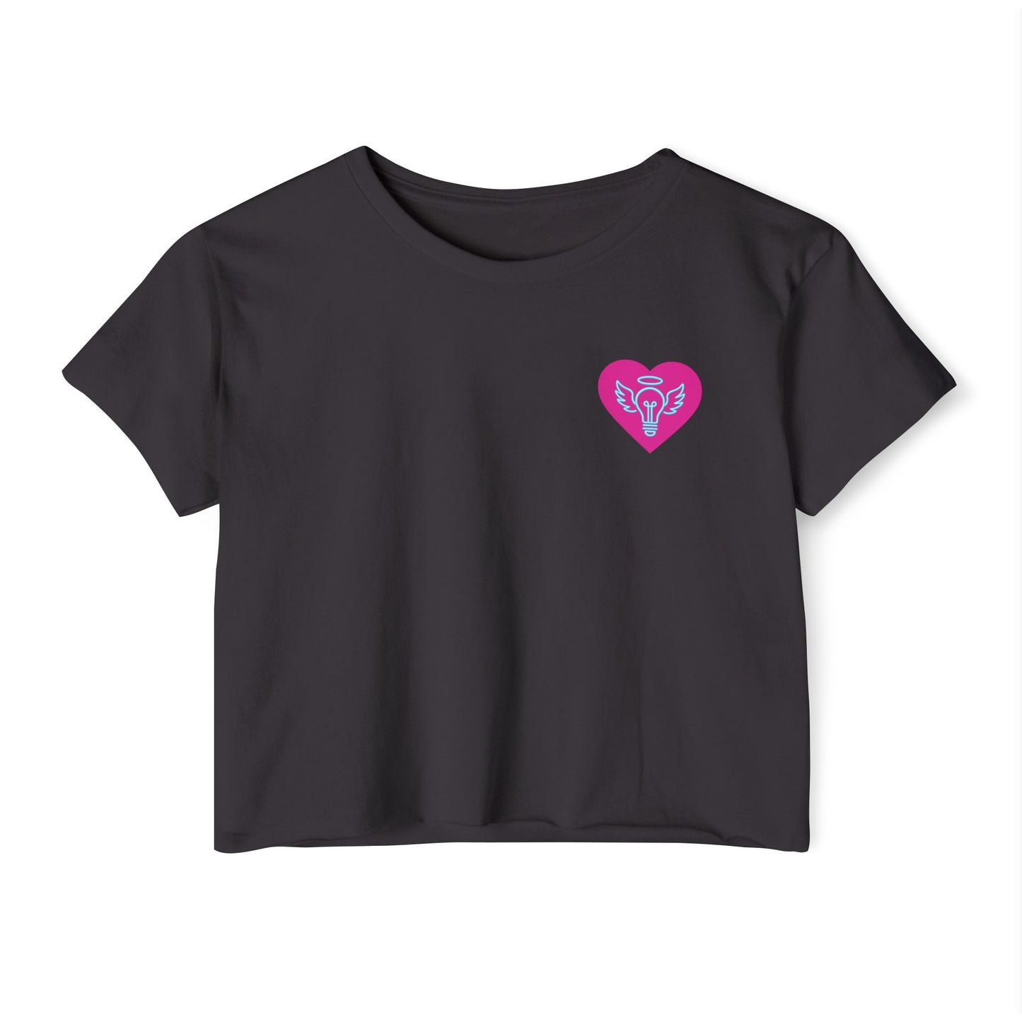Women's crop top heart t-shirt