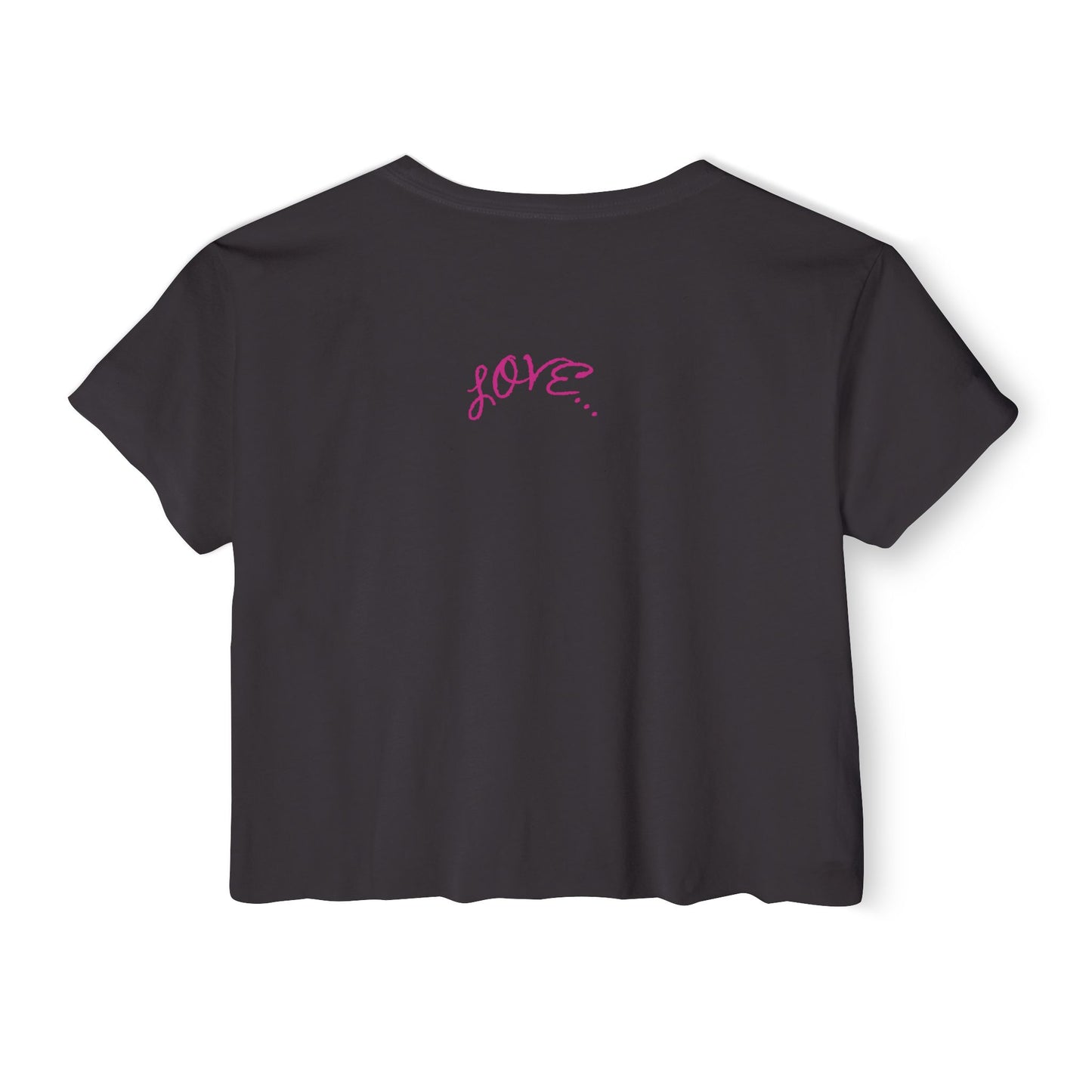 Women's crop top heart t-shirt