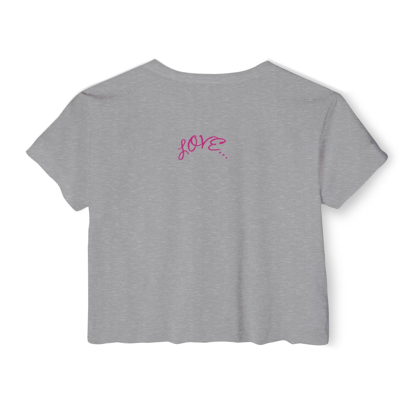 Women's crop top heart t-shirt