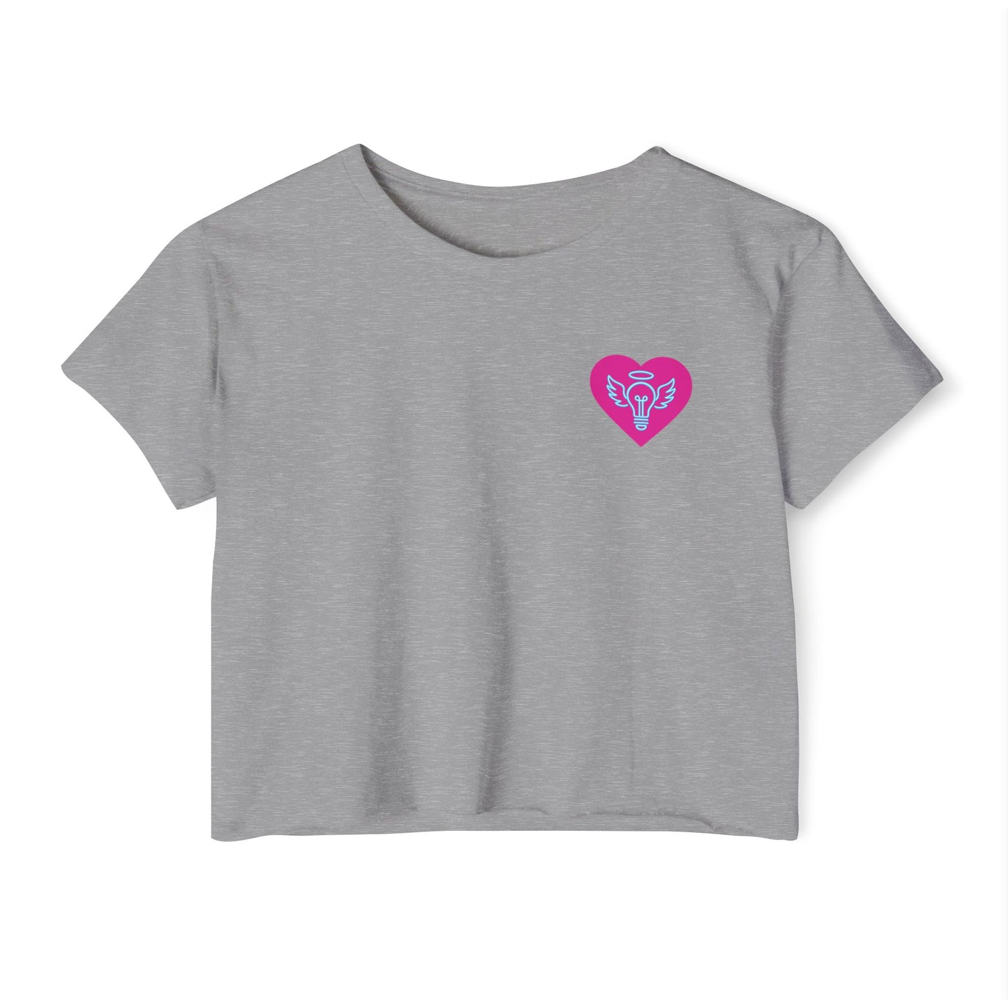 Women's crop top heart t-shirt