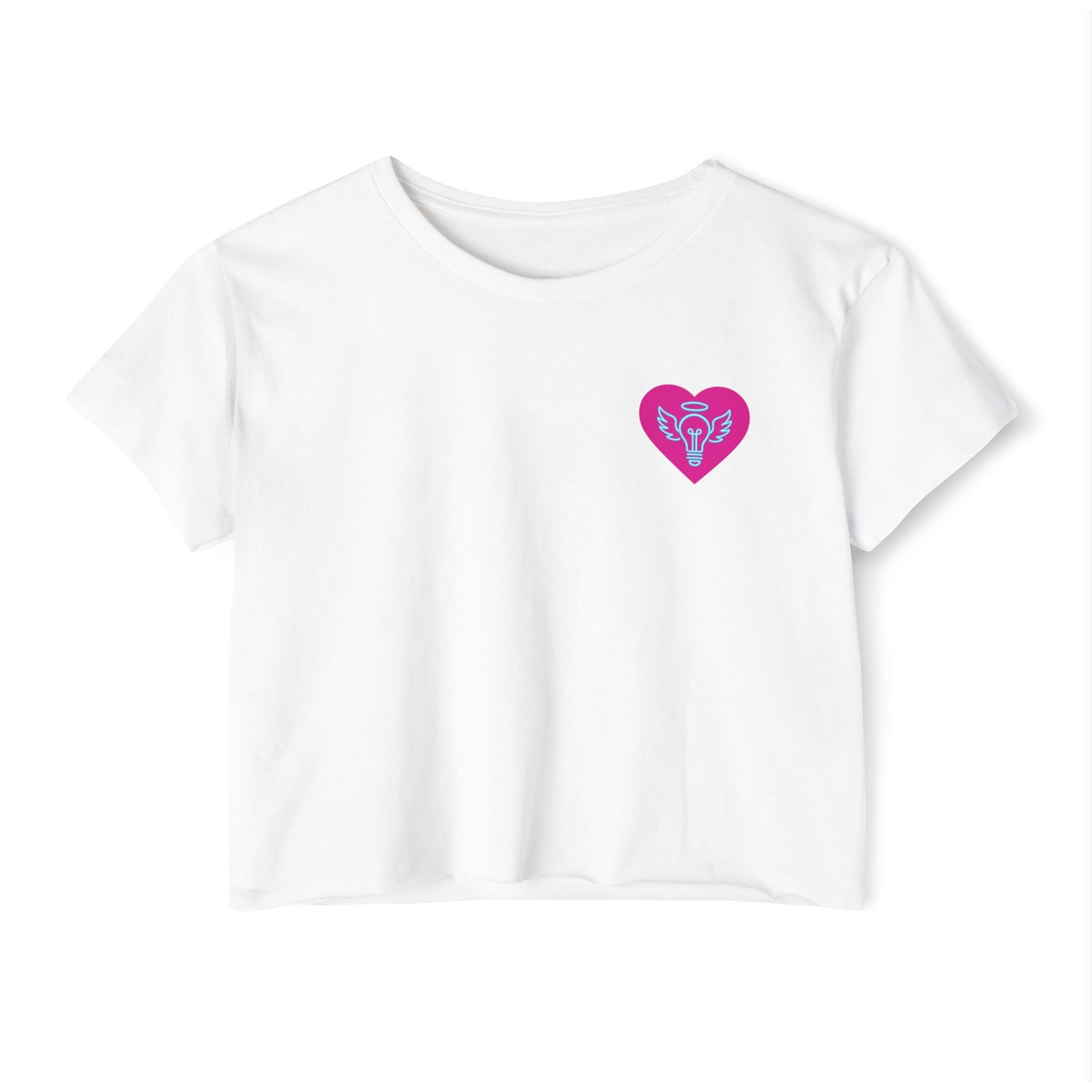 Women's crop top heart t-shirt