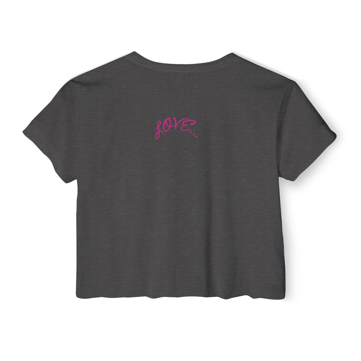 Women's crop top heart t-shirt
